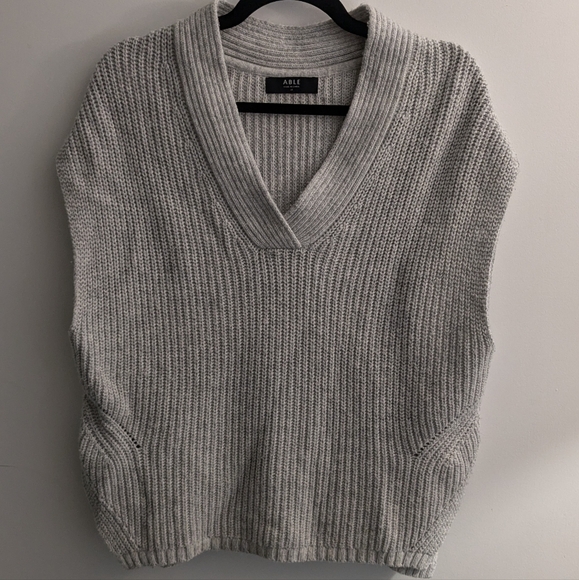 ABLE Ingrid Sweater Vest XS Heather Grey - Picture 11 of 11